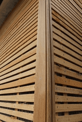 Sawn Douglas Fir wooden laths for traditional lime plastering on timber-framed buildings