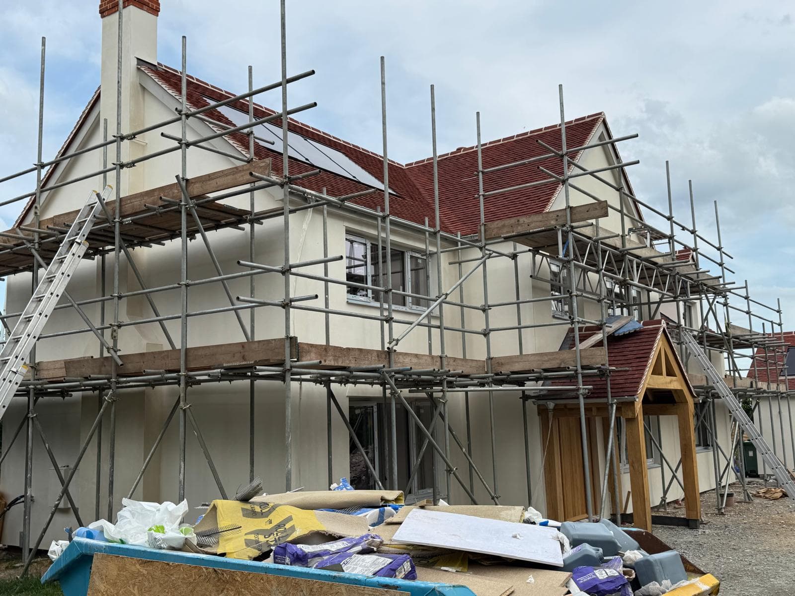 Twinstead lime re render over steico board - Image 20